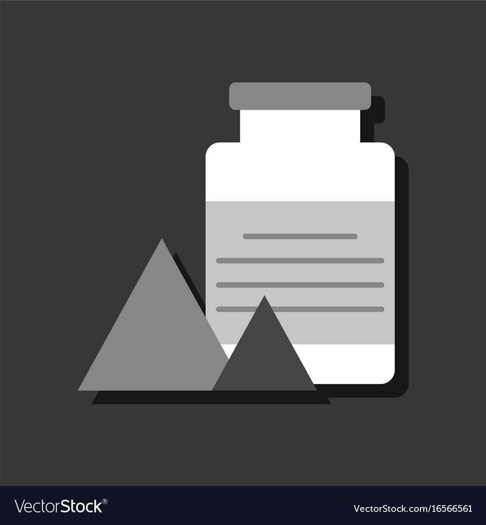 Flat icon design collection jar and pyramids
