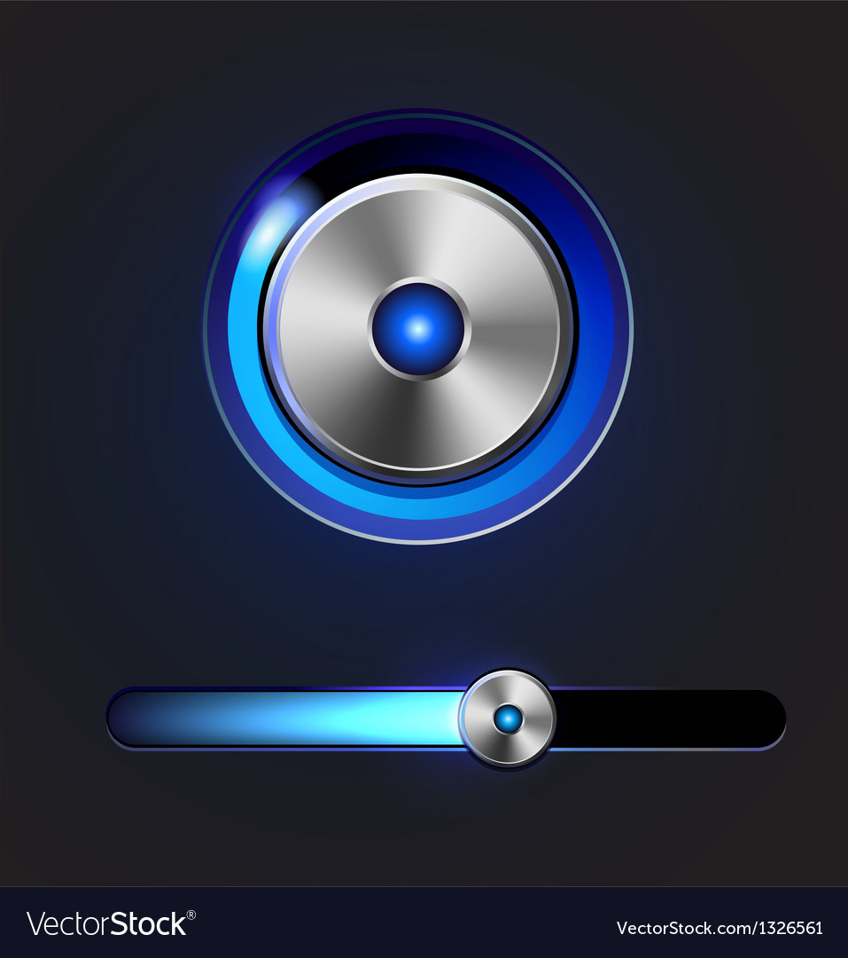 Glossy media player button and track bar