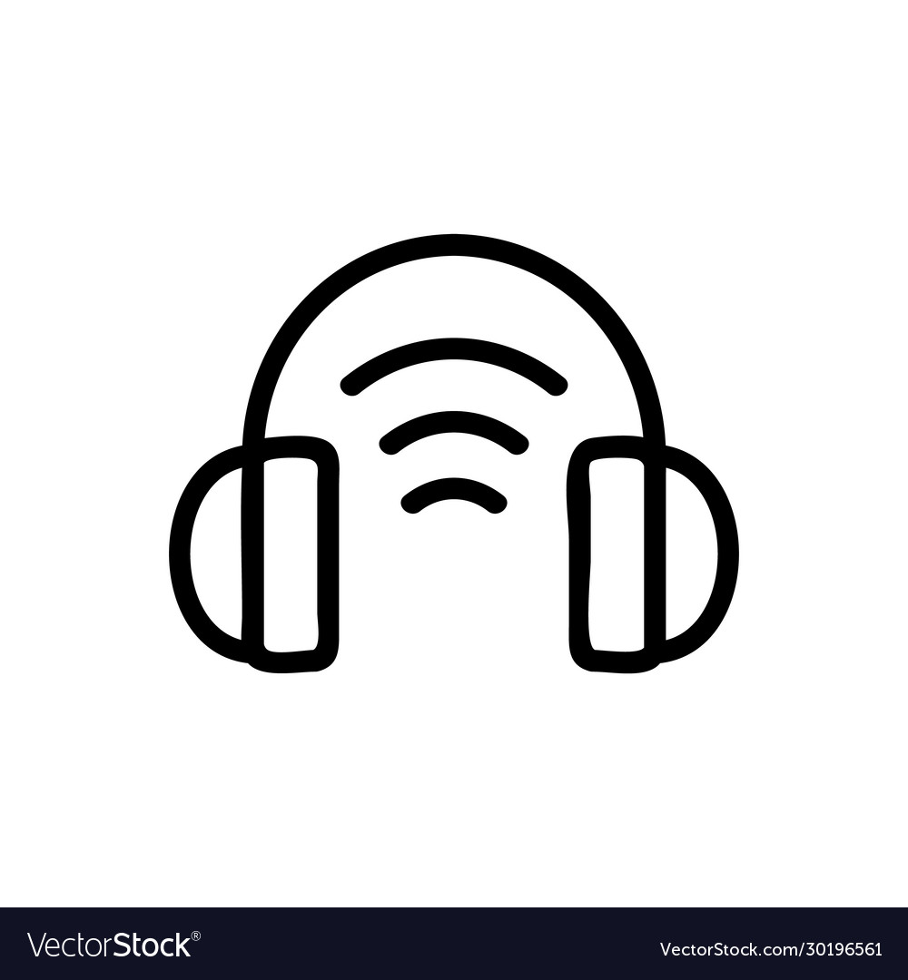 Headphones sound icon outline