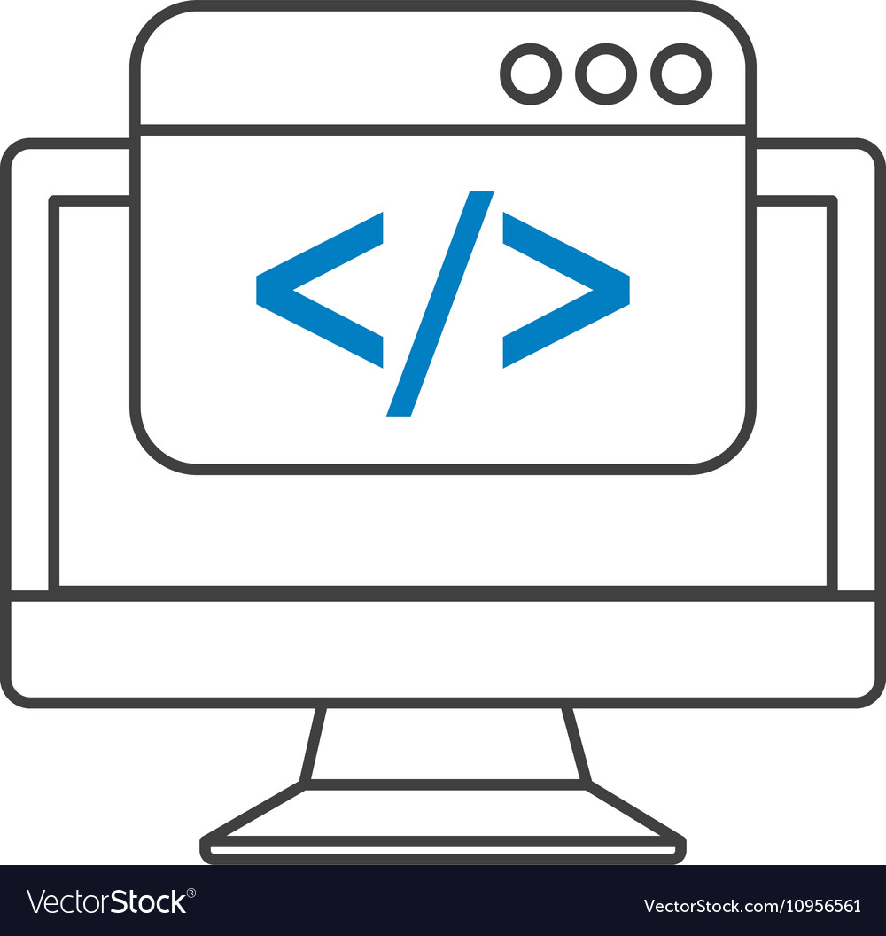 Monitor computer with seo icon