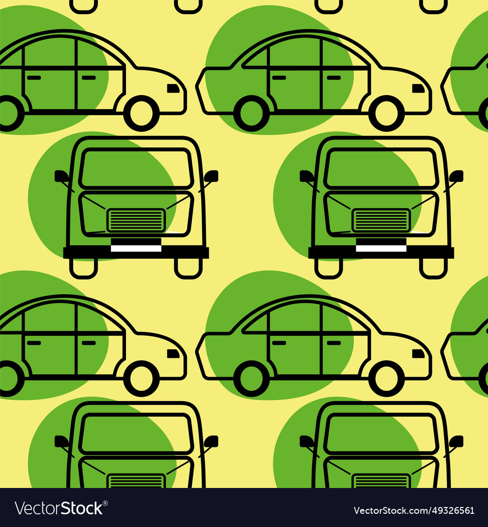 Seamless pattern background with vehicle icons