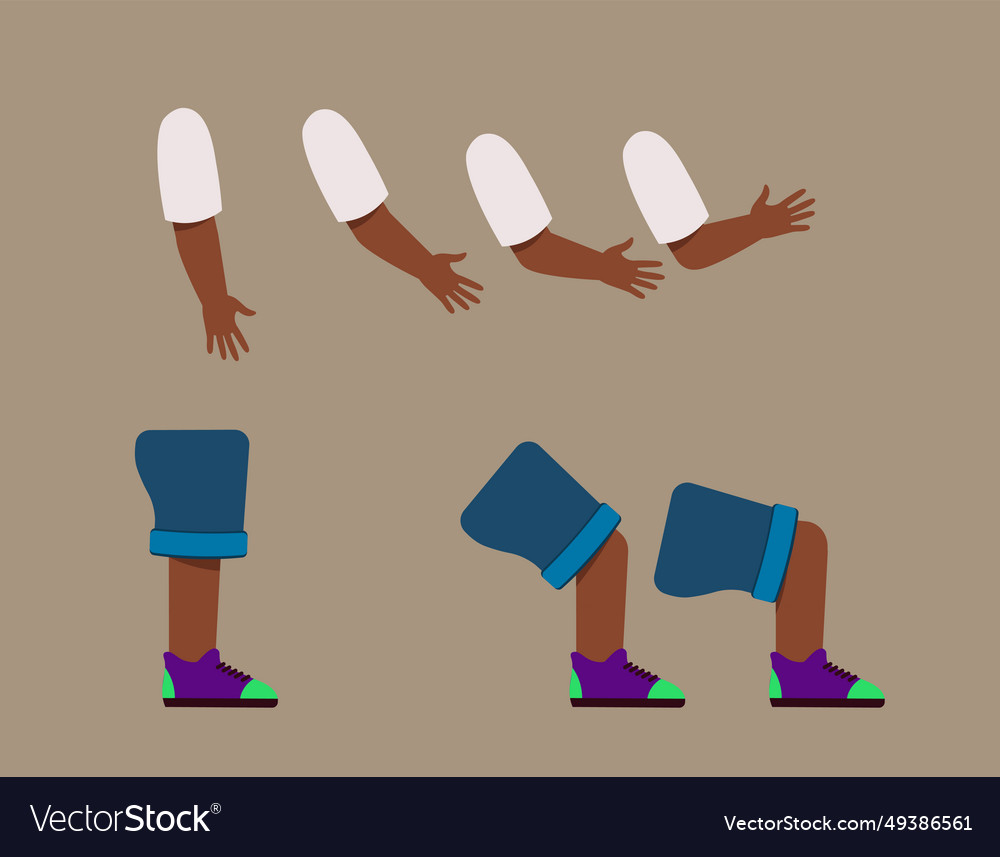 Set of character constructor for animation vector image Set of character constructor for animation