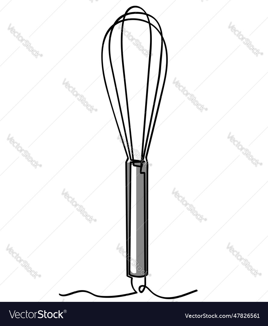 Simple sketch manual mixer single one line art Vector Image