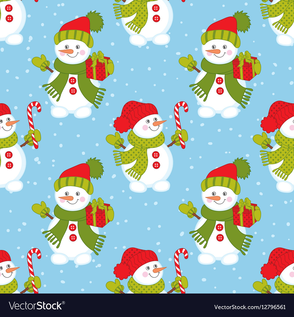 Snowman Christmas Pattern