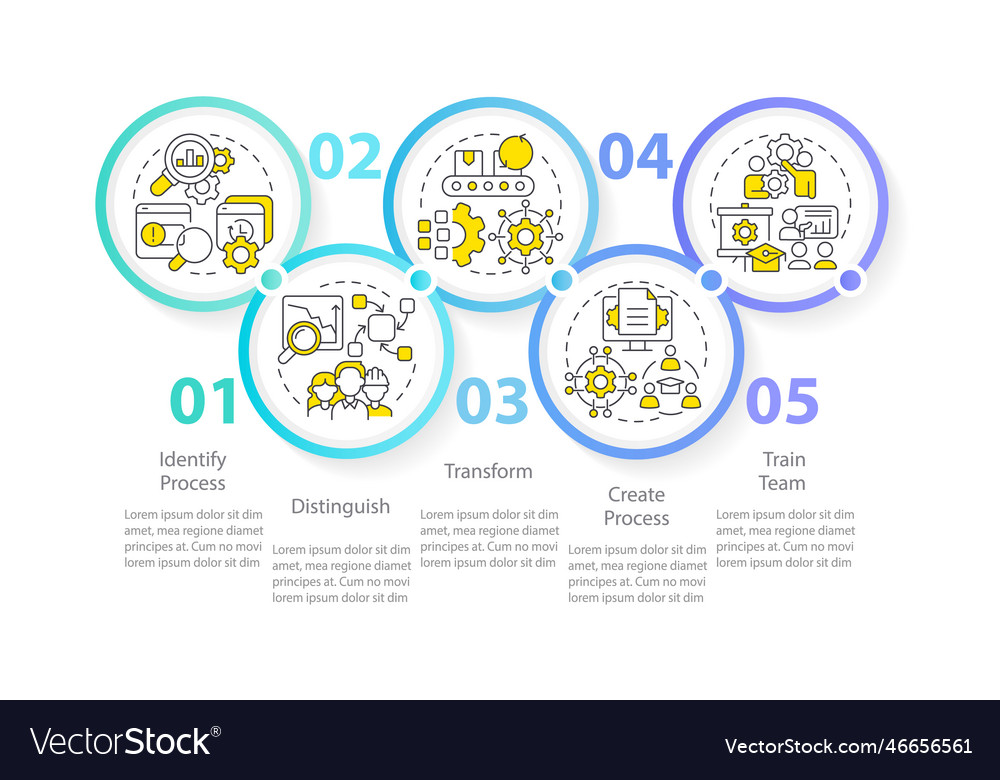 Using smed circle infographic template Royalty Free Vector