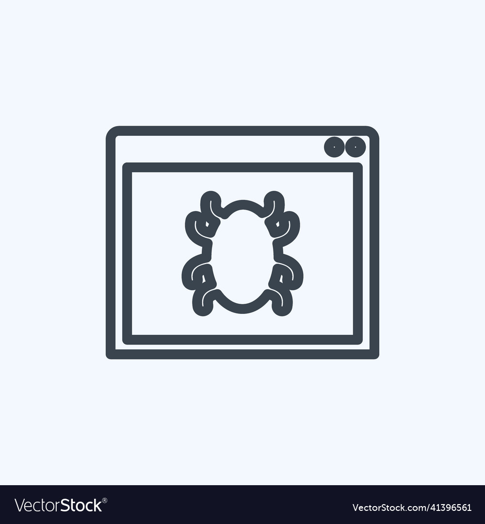 Web crawler icon in trendy line style isolated