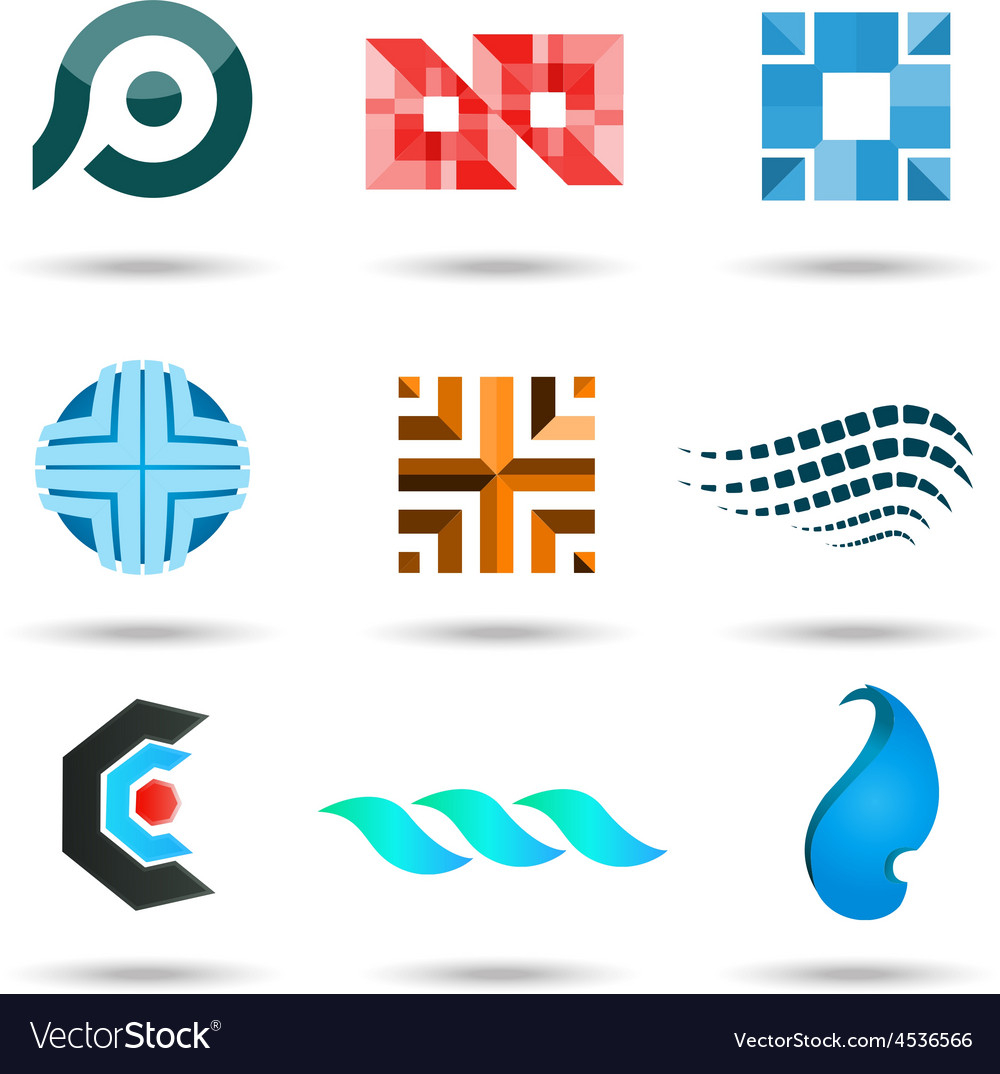 Abstract logo design set