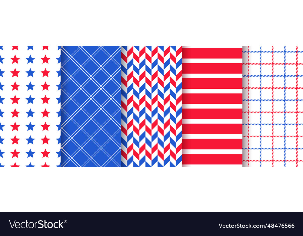 American patriotic seamless pattern 4th july blue