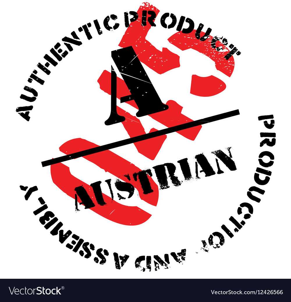 Authentic austrian product stamp