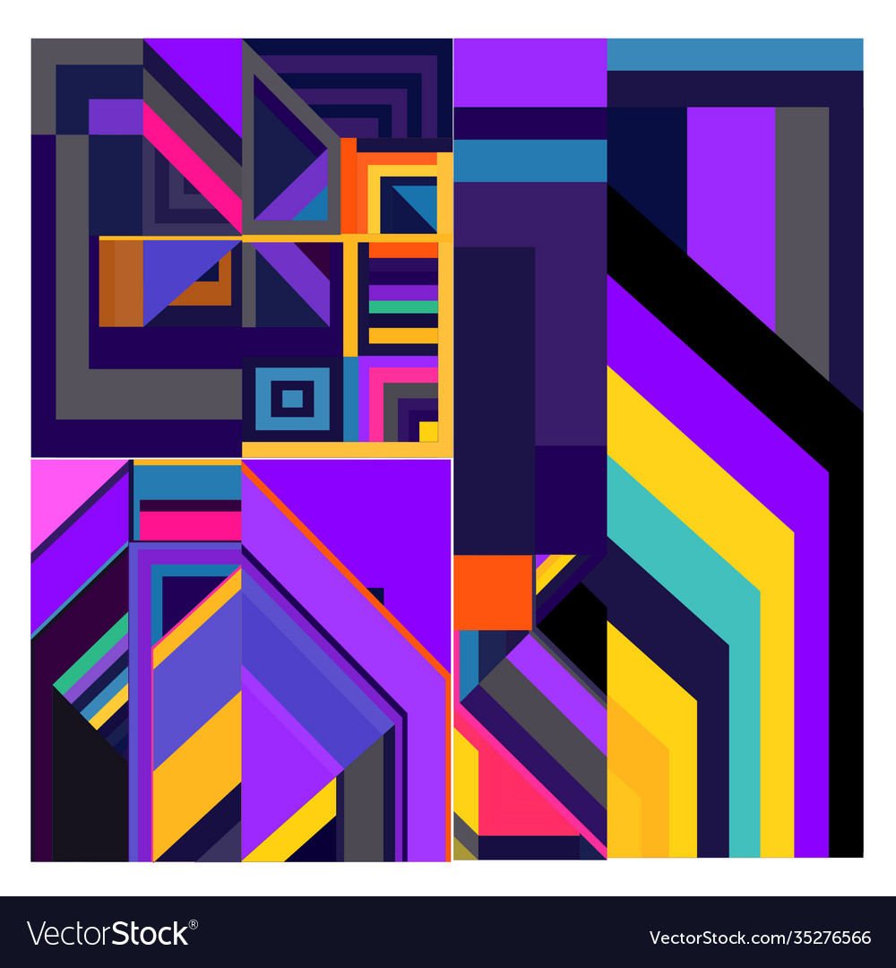 Colorful geometric and curve background pattern