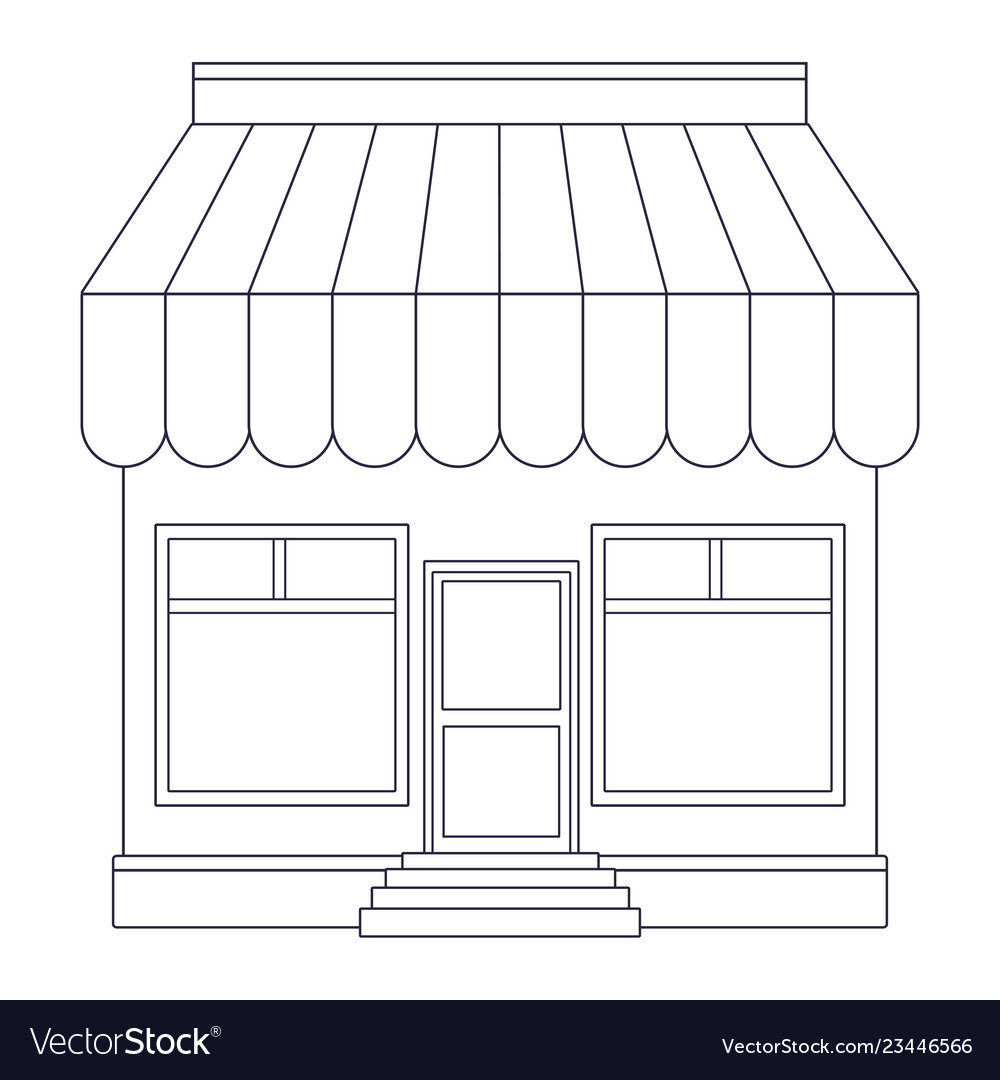 Commerce Store Cartoon vector image Commerce Store Cartoon