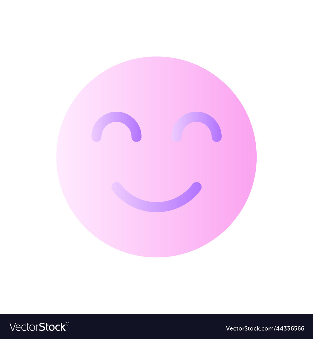 Contented emoji flat gradient two-color ui icon vector image Contented emoji flat gradient two-color ui icon