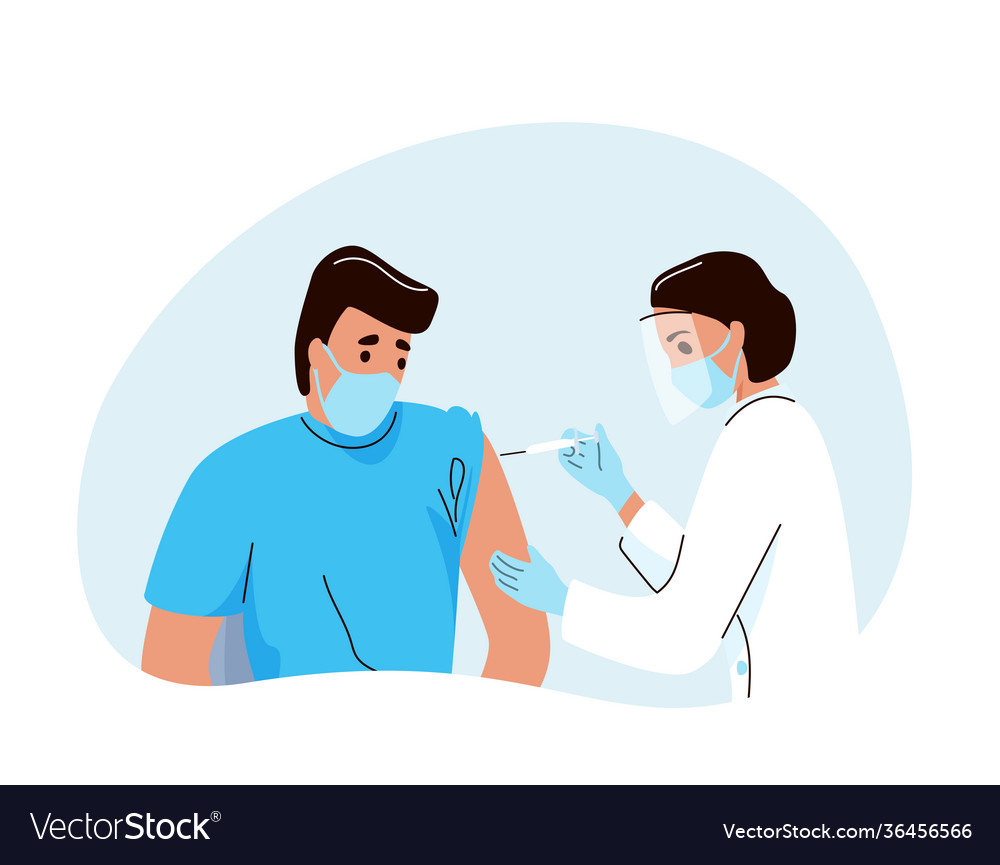 Coronavirus vaccination concept background Vector Image