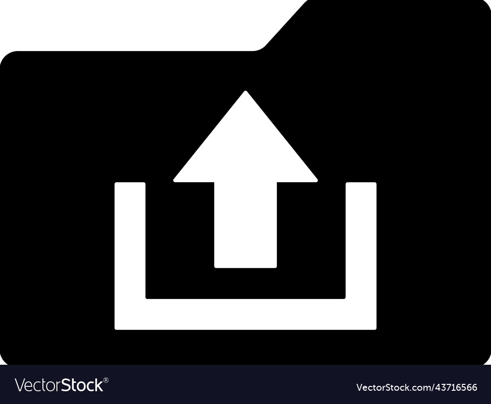 File upload icon black graphics