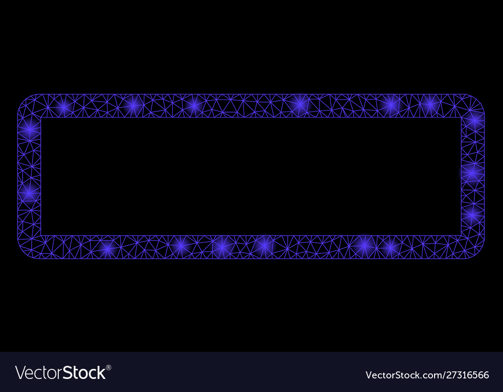 Flare mesh carcass rectangle frame with Vector Image Flare mesh carcass rectangle frame with