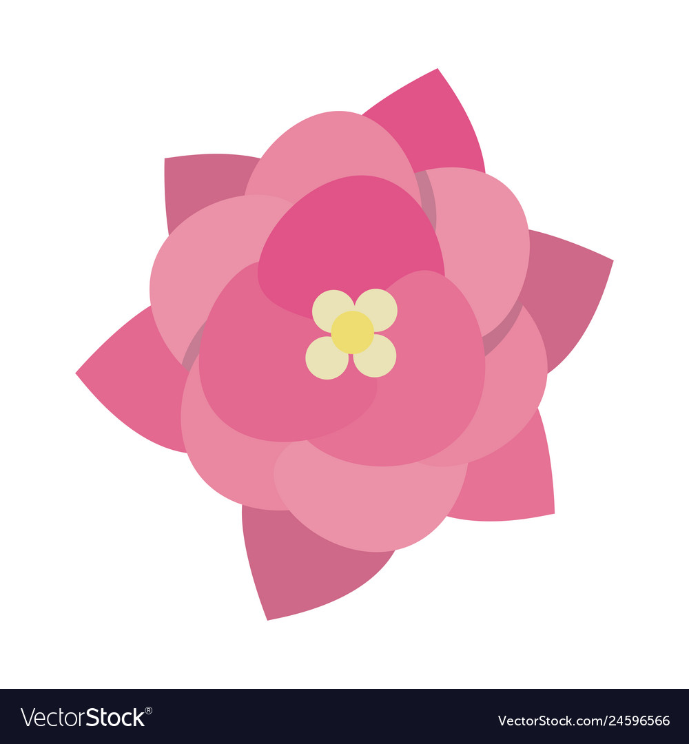 Flower beautiful cartoon isolated Royalty Free Vector Image