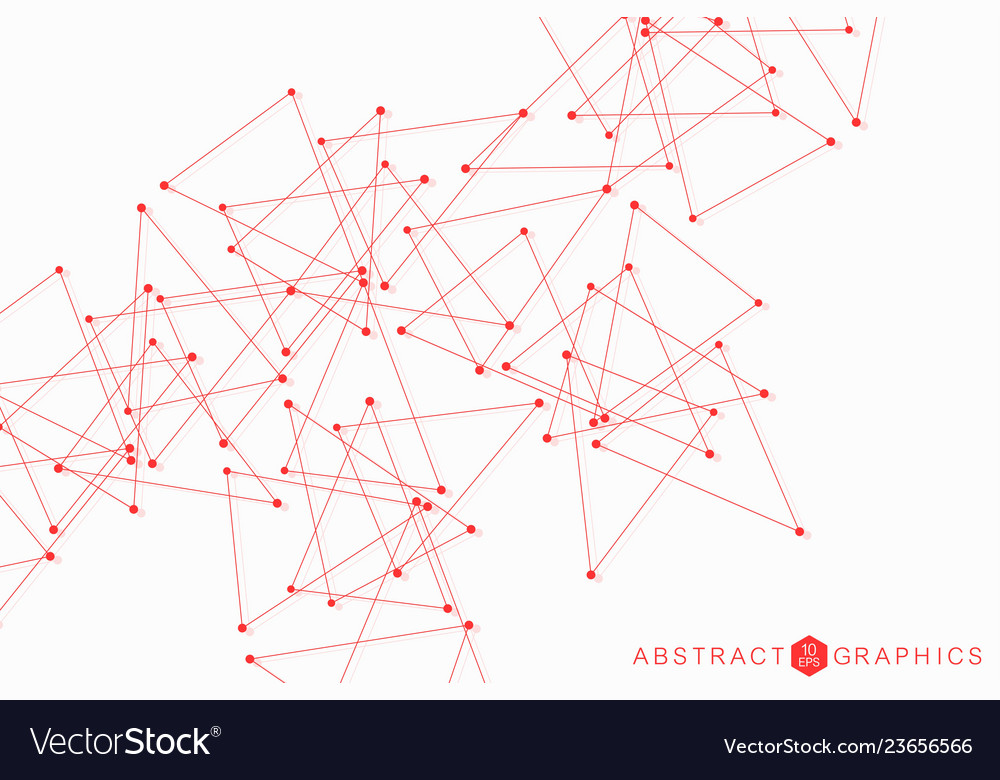 Geometric abstract background with connected line vector image Geometric abstract background with connected line