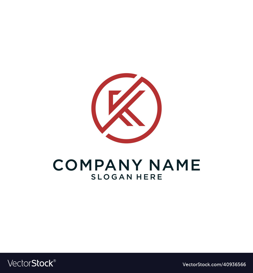 Initial k letter logo design concept