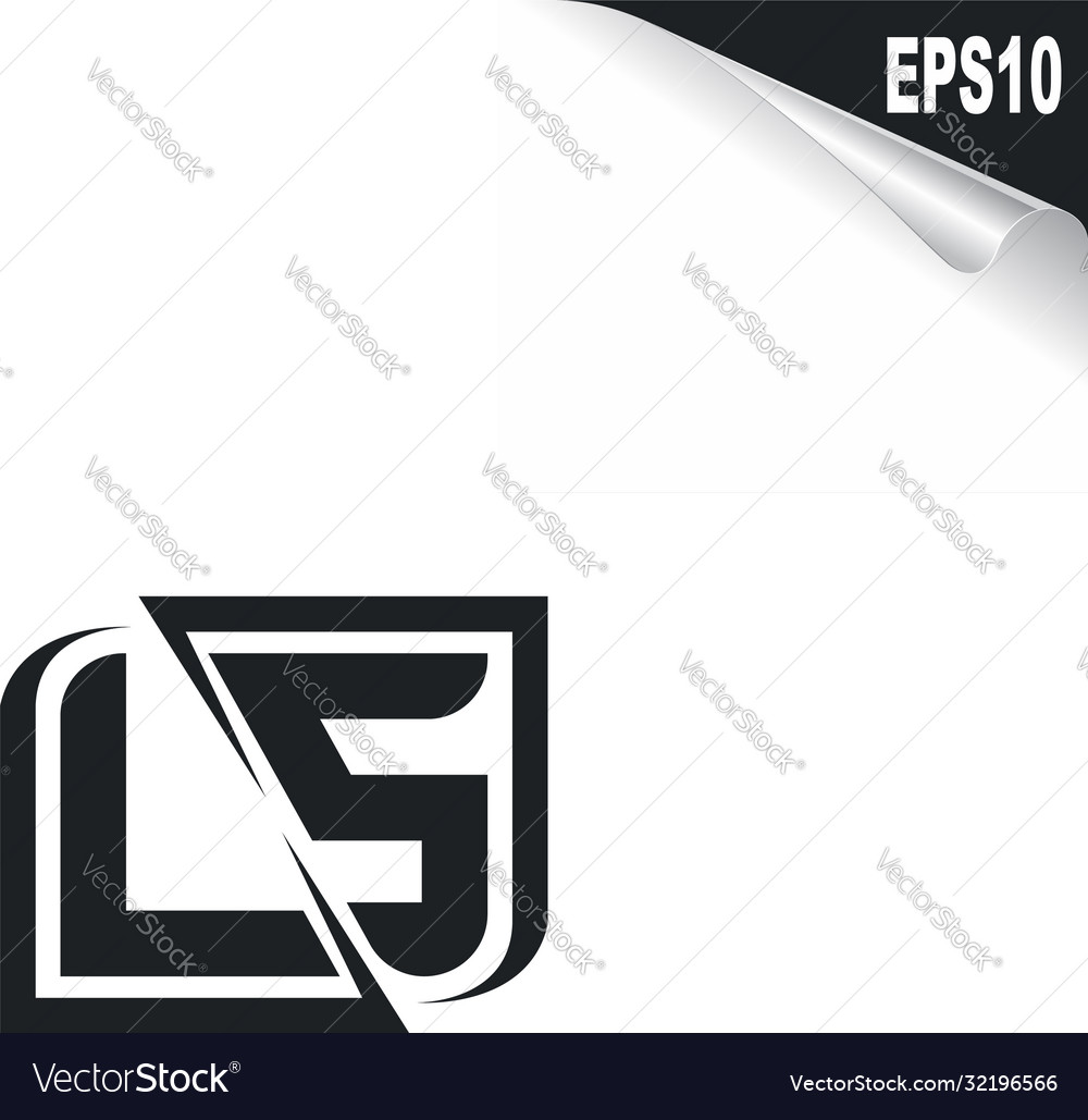 Initial ls logo design with shape style Vector Image Initial ls logo design with shape style