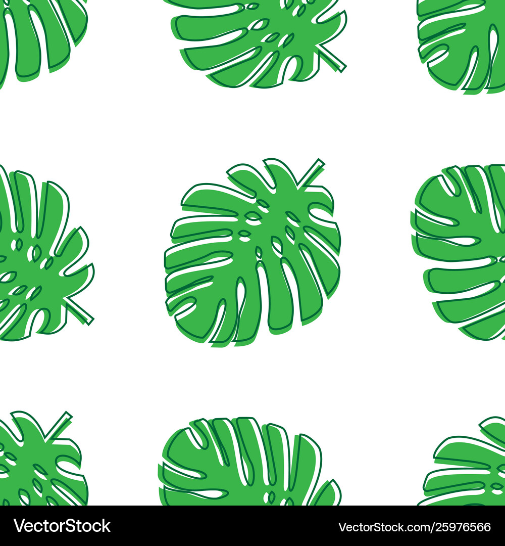 Leaves monster green color located Royalty Free Vector Image