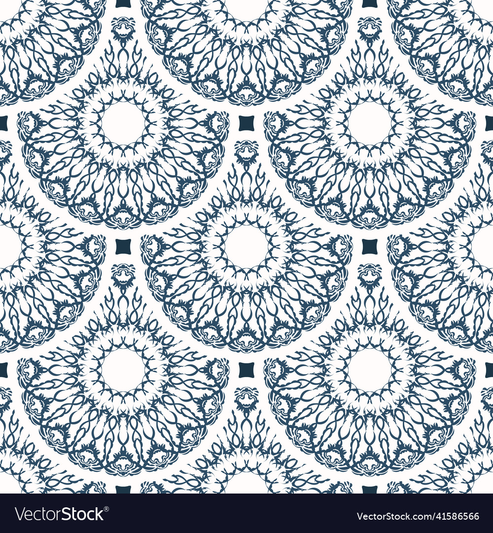 Luxurious seamless pattern with monograms vector image Luxurious seamless pattern with monograms