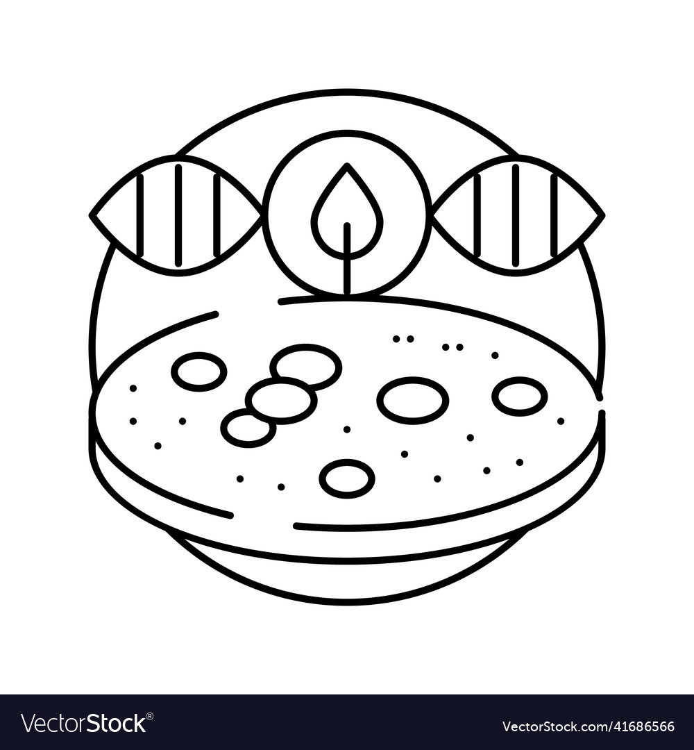 Microbial ecology line icon