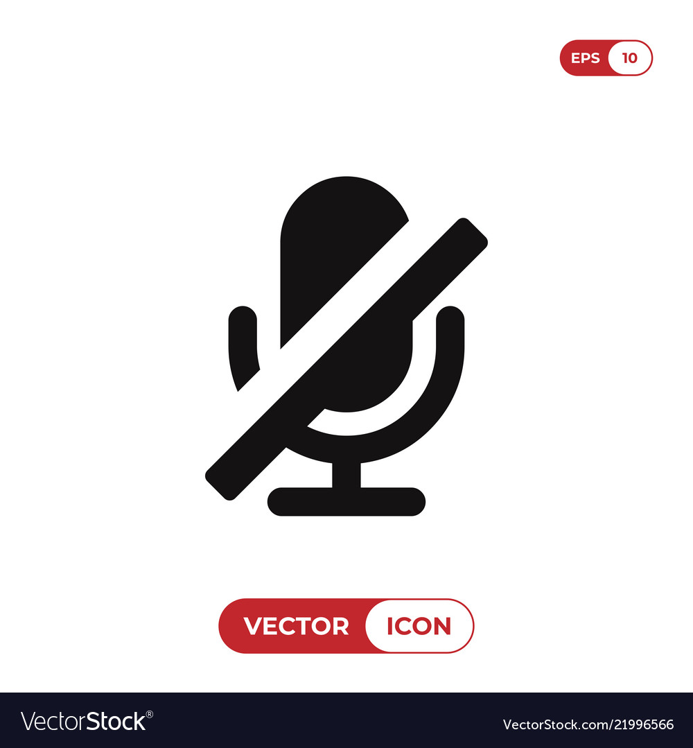 Microphone off icon Royalty Free Vector Image VectorStock
