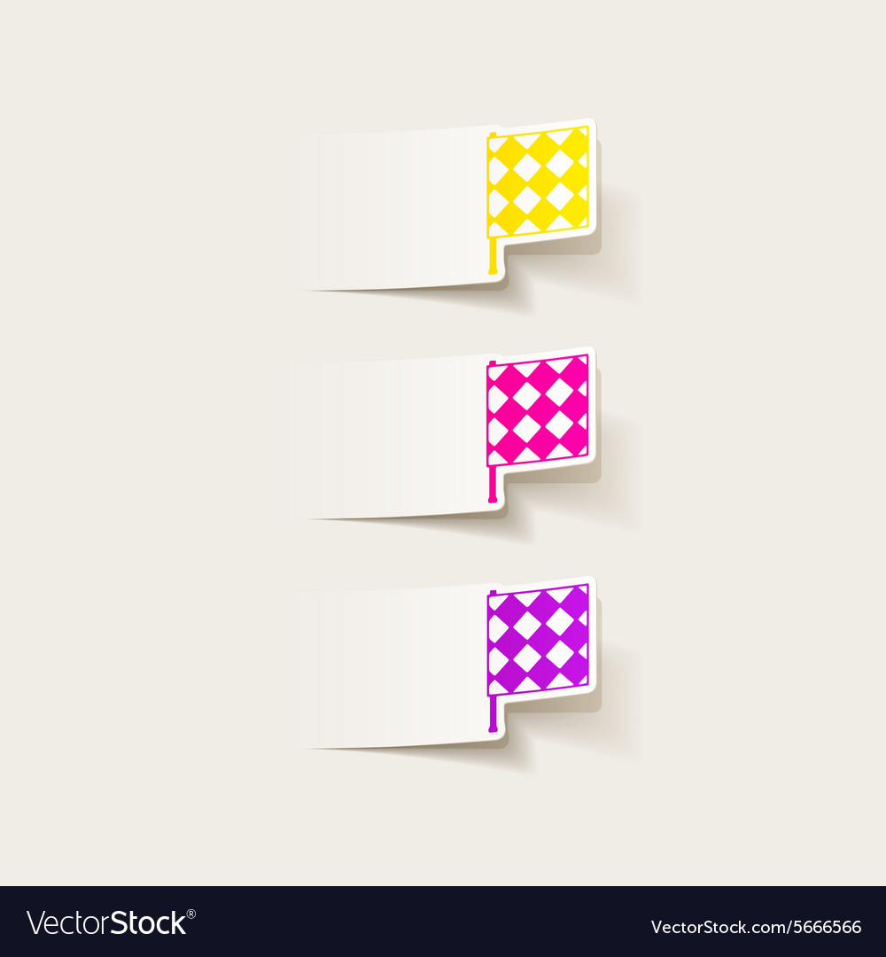 Realistic design element linesman flag