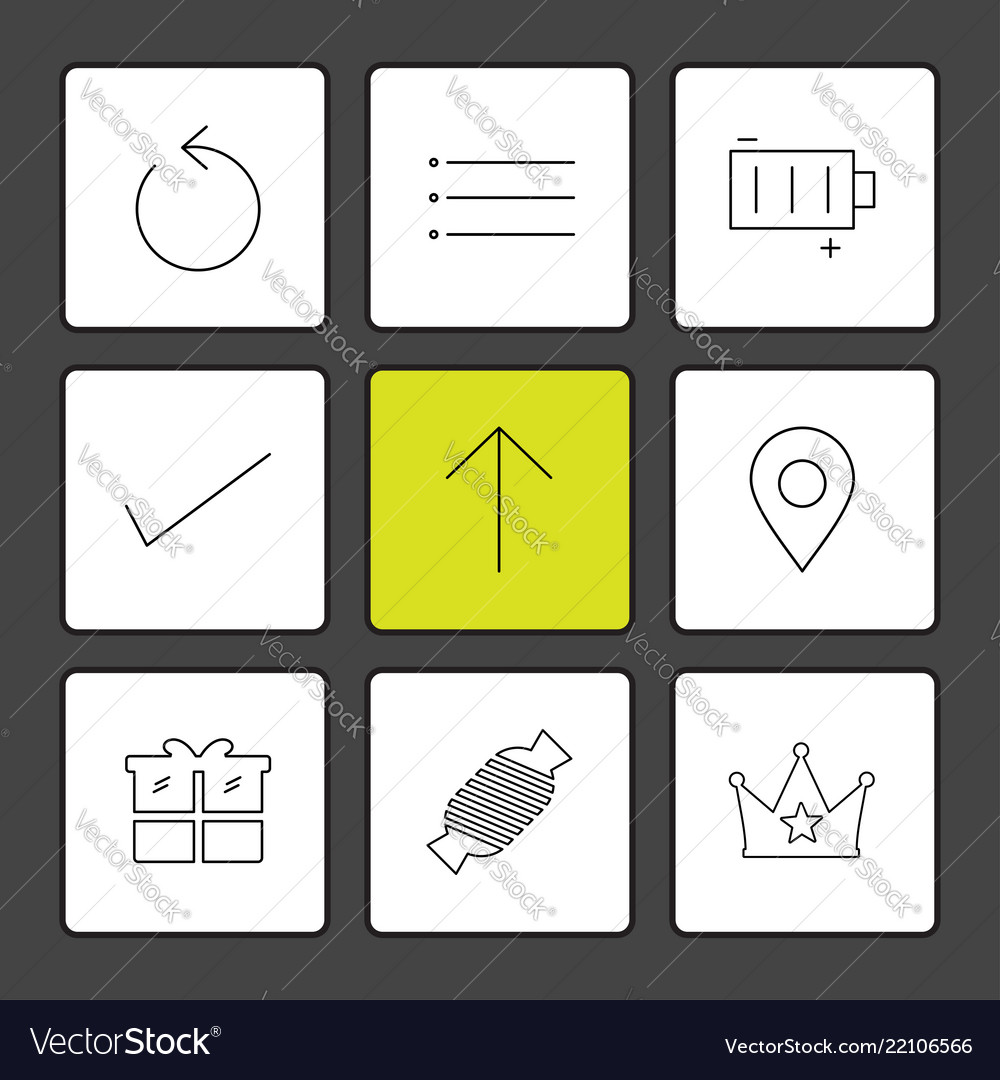 Reset menu battery user interface icons