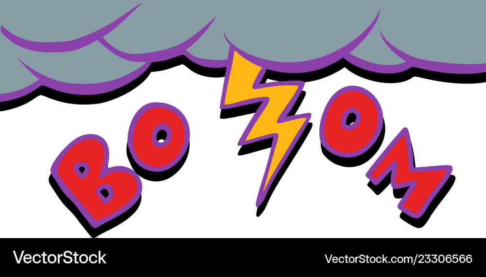 Thunderstorm lightning strike Royalty Free Vector Image