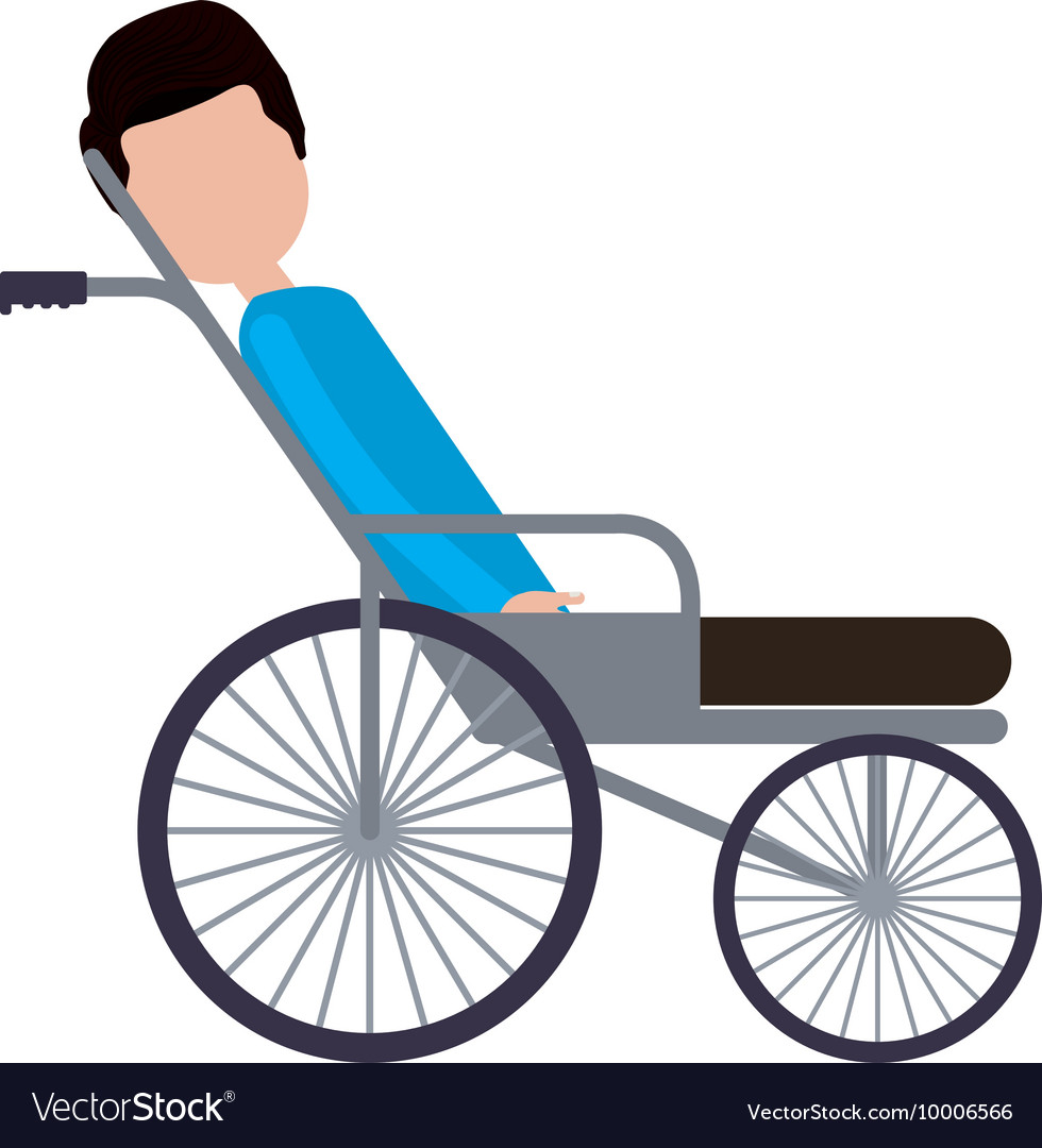 Wheelchair for disabled person isolated icon