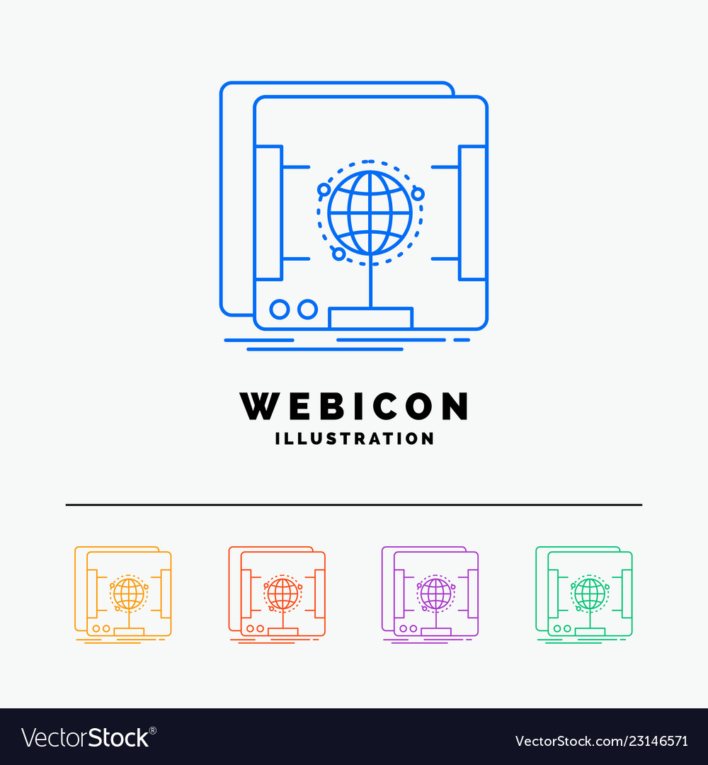 3d dimensional holographic scan scanner 5 color vector image 3d dimensional holographic scan scanner 5 color