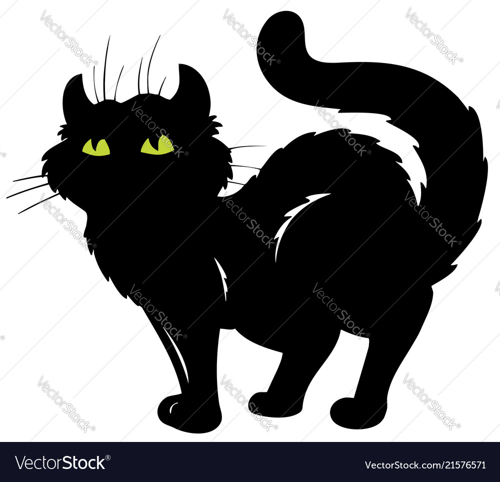 Schwarze Katze Silhouette
