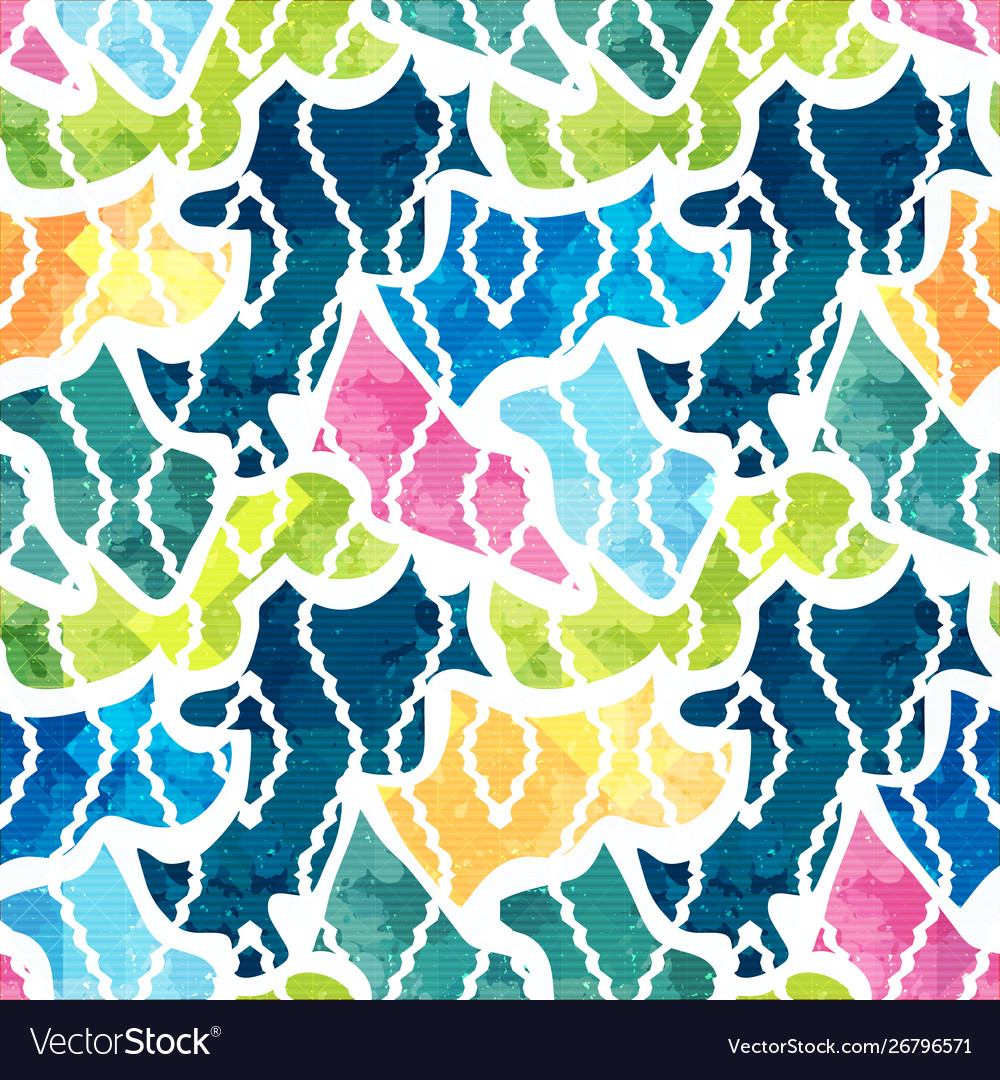 Colored abstract seamless pattern in graffiti