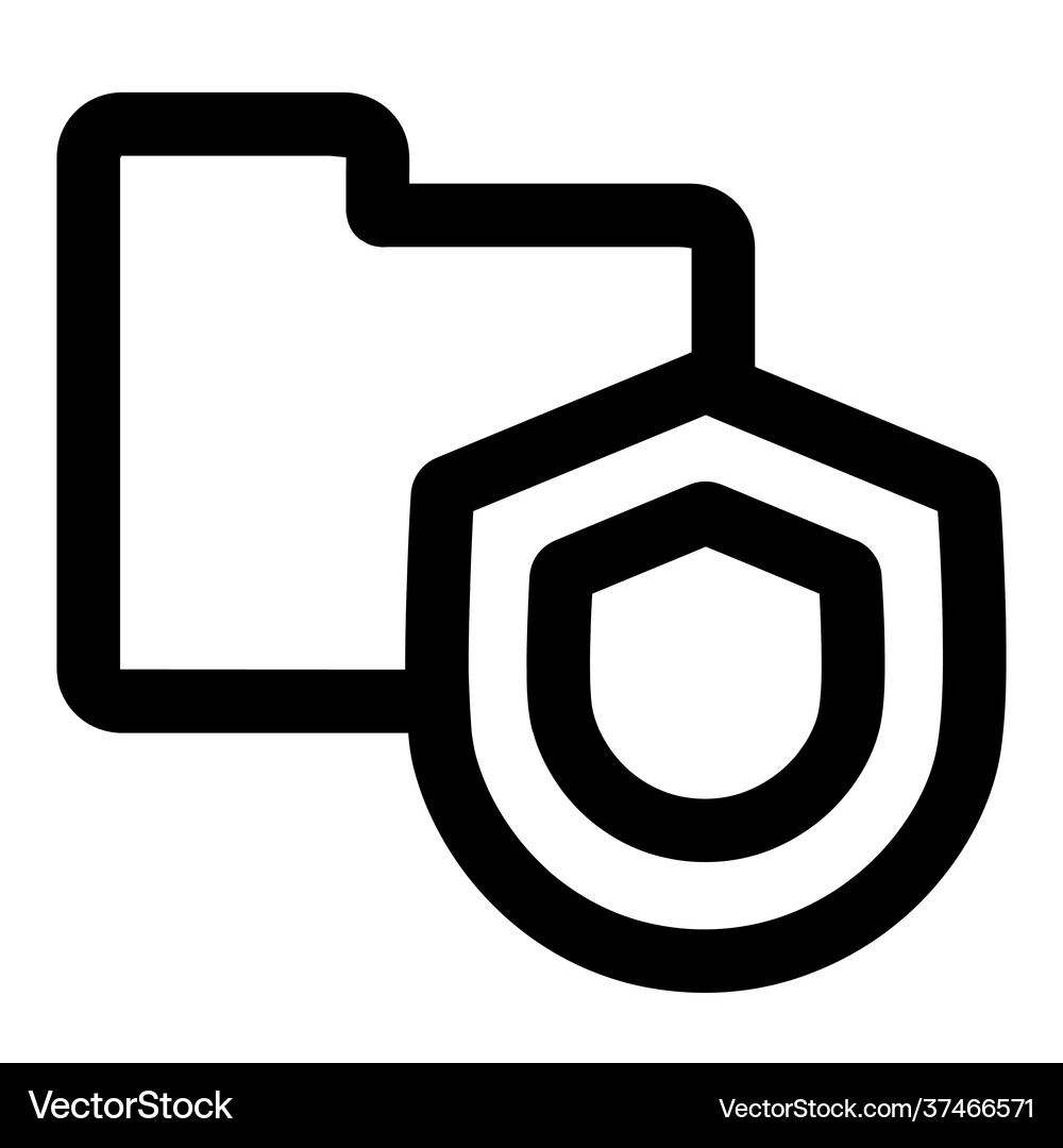 File folder icon folder with protection Royalty Free Vector
