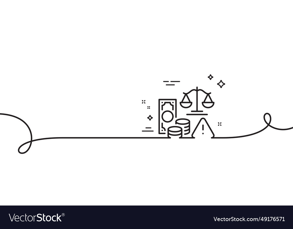 Fraud line icon money or financial crime sign Vector Image