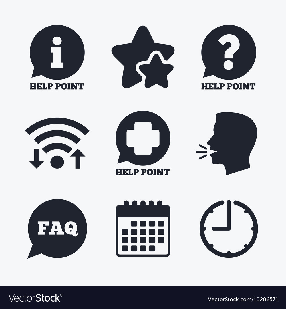 Help point icons question information symbol