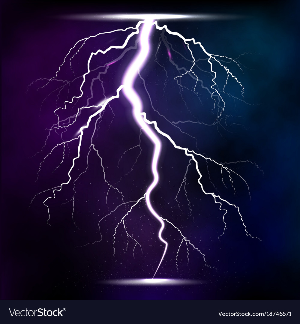 Lightning storm strike realistic 3d light lighting