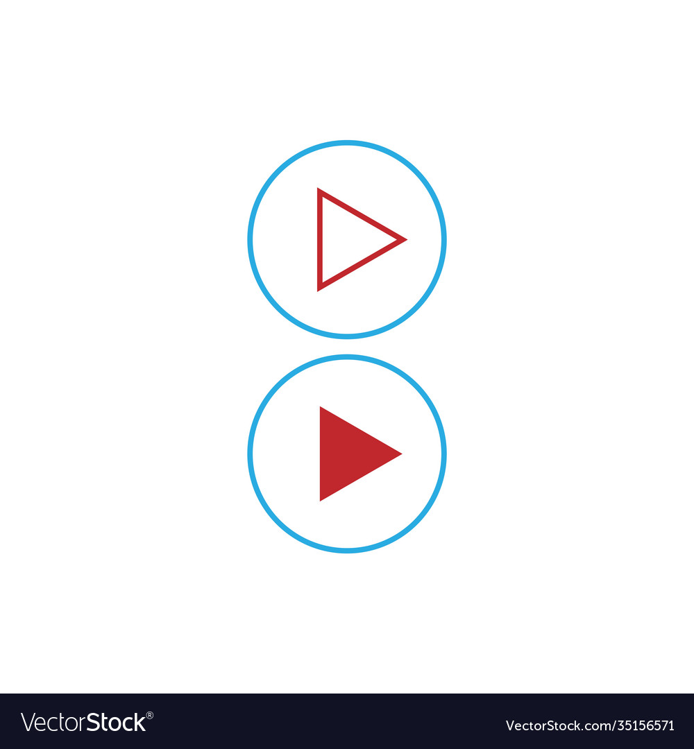 Media player button icon design
