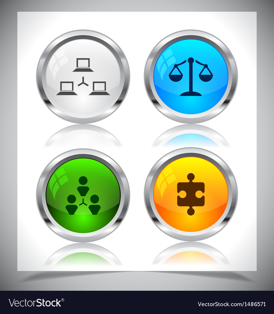 Metal web buttons eps10