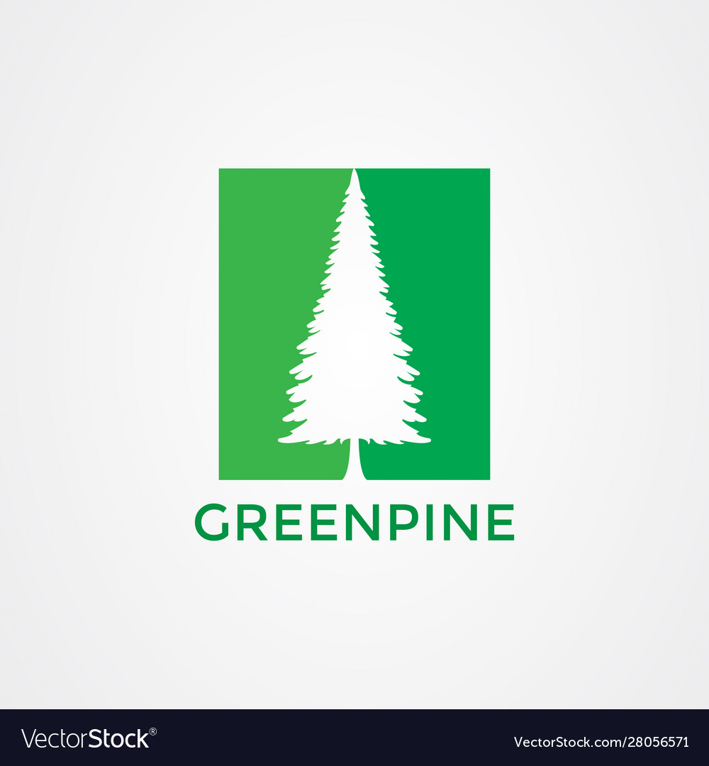 Pine tree icon logo design