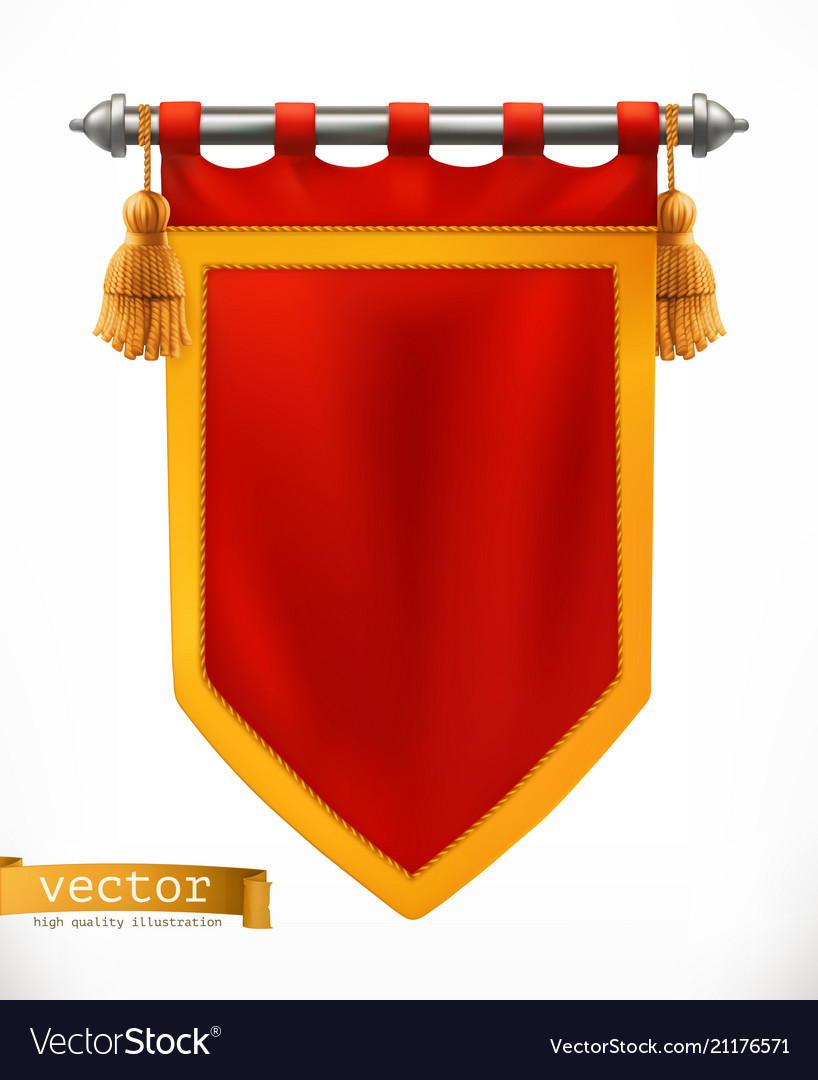 Royal Flag 3d Banner Royalty Free Vector Image