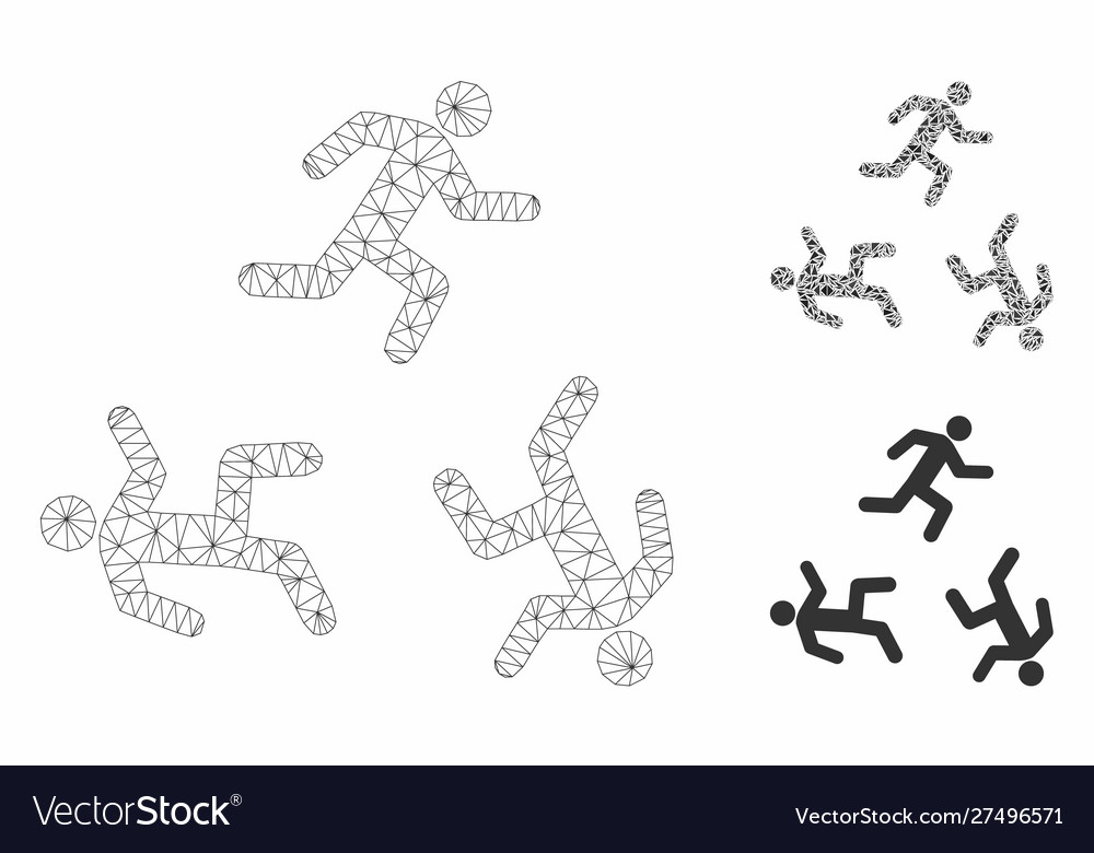 Running men circulation mesh 2d model