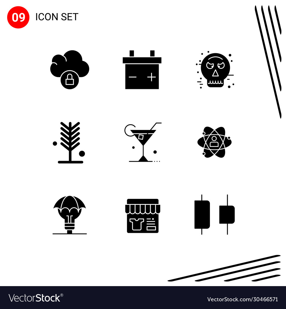 Set 9 solid glyphs on grid for development