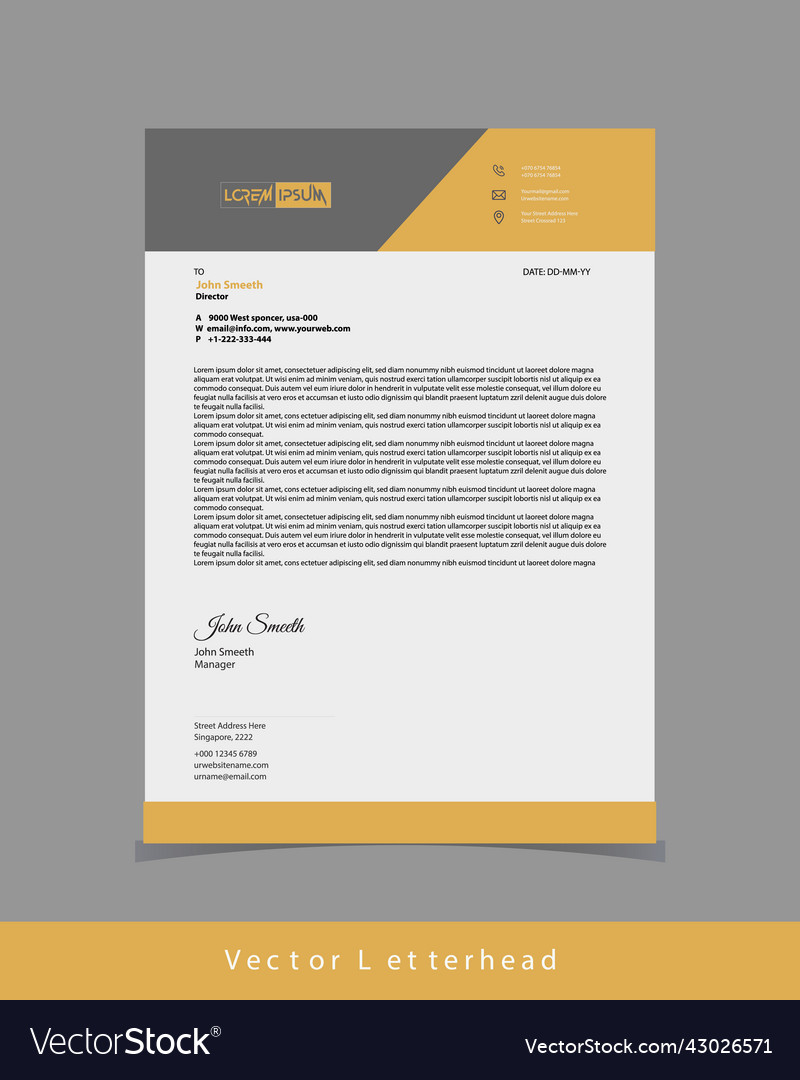 Stylish modern leaflet business letterhead