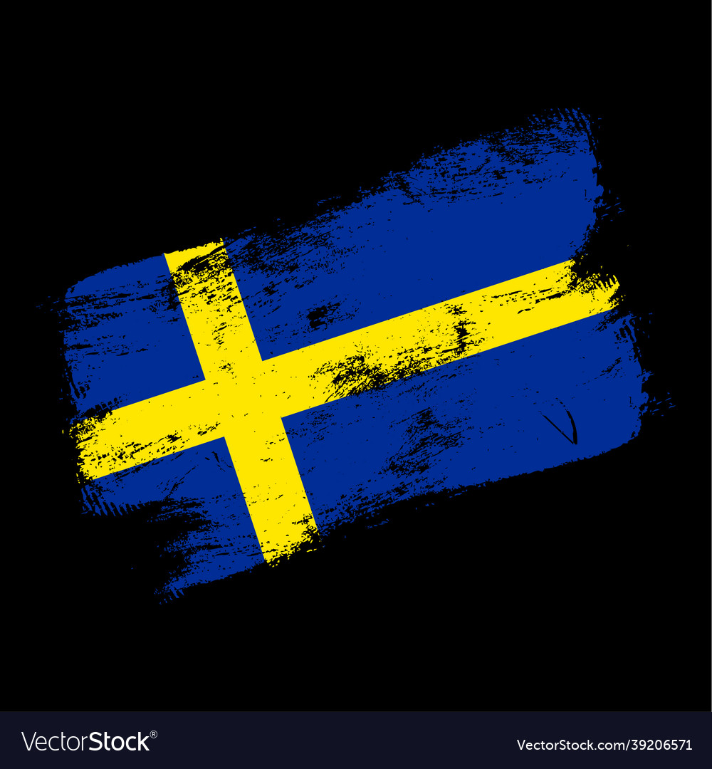 Schweden Flagge Grunge Pinsel Hintergrund alt