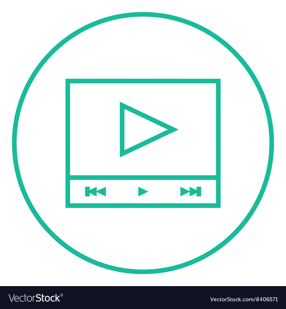 Video player line icon