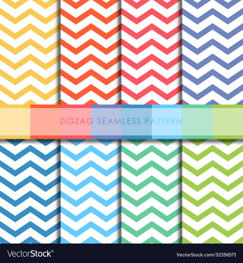 Zigzag seamless pattern set
