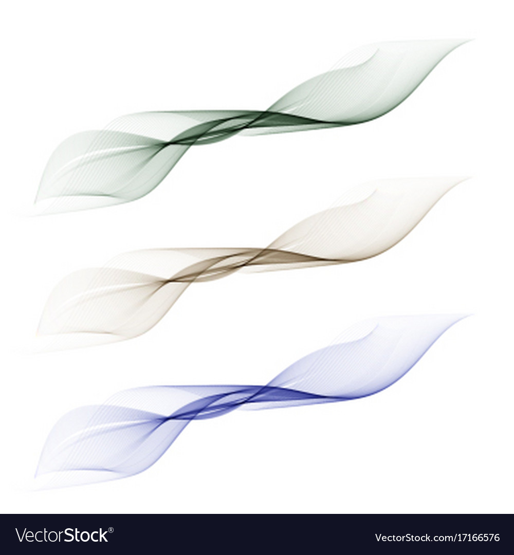 Abstract smooth color wave set