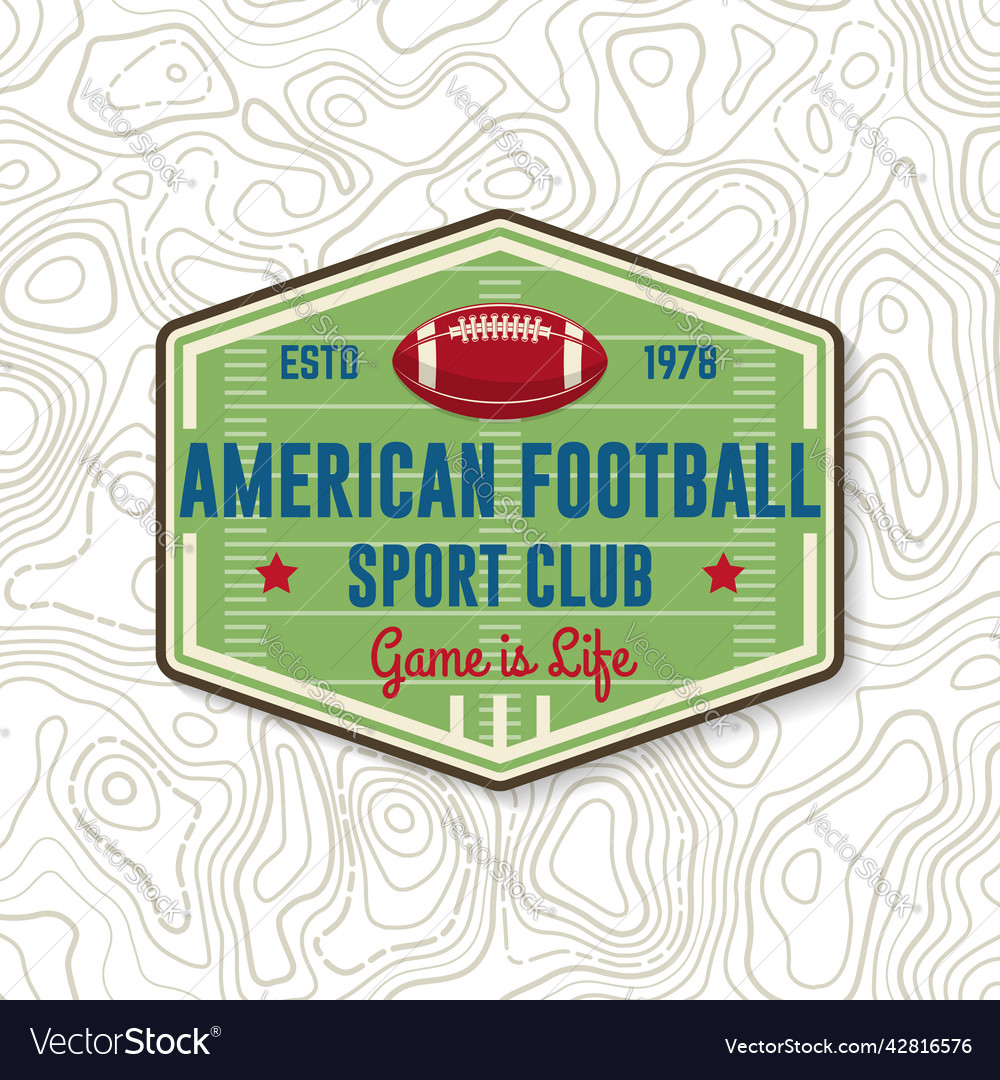 American football or rugby club badge Royalty Free Vector